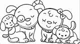 Family Coloring Pages Animal Dog Drawing Clipart Preschool Preschoolers Wecoloringpage Library Coloringhome Getdrawings Search sketch template