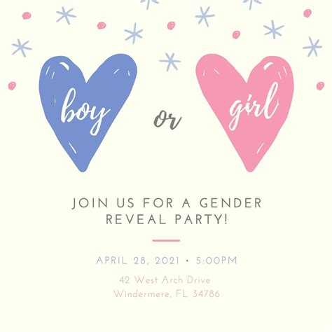 Editable Simple Minimalist Gender Reveal Party Invitation Invitations