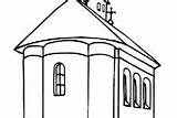 Coloring Church Pages Bell Tower sketch template