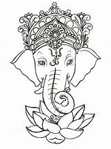 Buddha Face Elephant Getdrawings Drawing sketch template