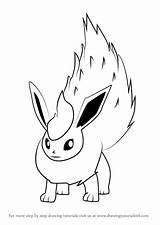 Flareon Drawing Pokemon Go Draw Drawingtutorials101 Coloring Learn Drawings Pages Easy Step Getdrawings sketch template