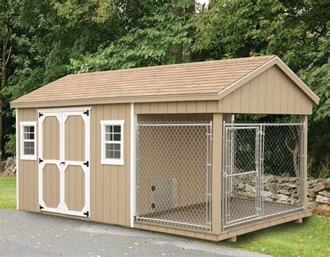 fully assembled    ft amish  run dog kennel  shed