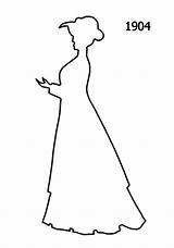 Costume 1904 History Silhouettes sketch template