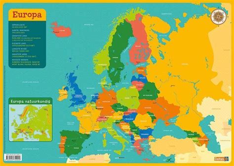 educatieve onderleggers kaart europa   europa kaarten aardrijkskunde