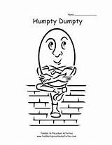 Coloring Dumpty Humpty Pages Kids sketch template