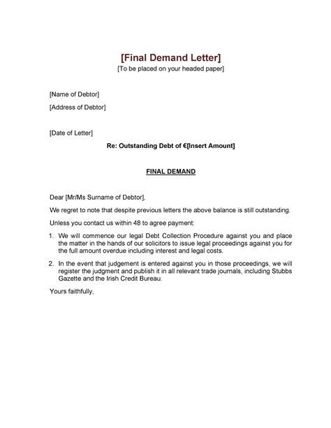 payment demand letter template uk addictionary