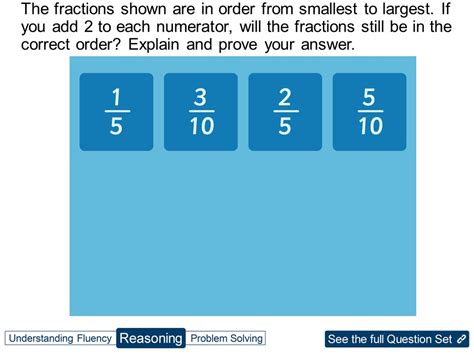 year  fractions compare  order fractions teaching resources