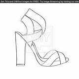 Shoes sketch template