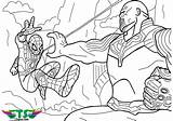 Thanos Coloring Spiderman Pages Vs Print Tsgos sketch template