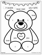 Valentines Bear Sight Groundhog Literacy Bears Coloring4free Teacherspayteachers Packet Bestcoloringpagesforkids Sheat sketch template