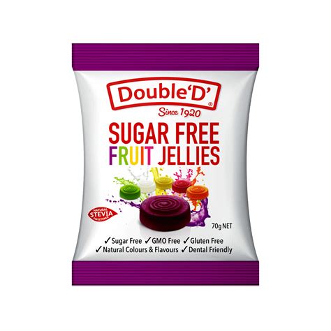Double ‘d Sugar Free Fruit Jellies 70g – Double D