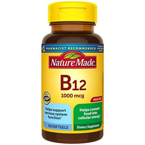 Nature Made Vitamin B12 1000 Mcg Softgels 150 Count Value