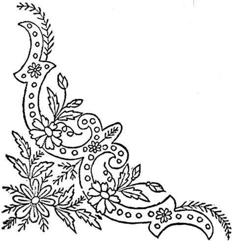 corner border coloring pages sketch coloring page