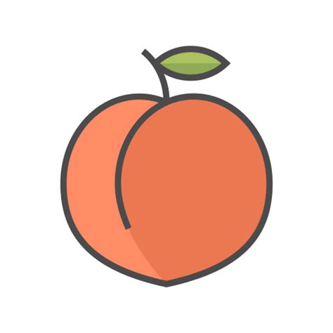 Peach Free Food Icons