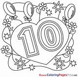 Birthday Happy Coloring Colouring Sheet Congratulation Years Pages Sheets Title sketch template