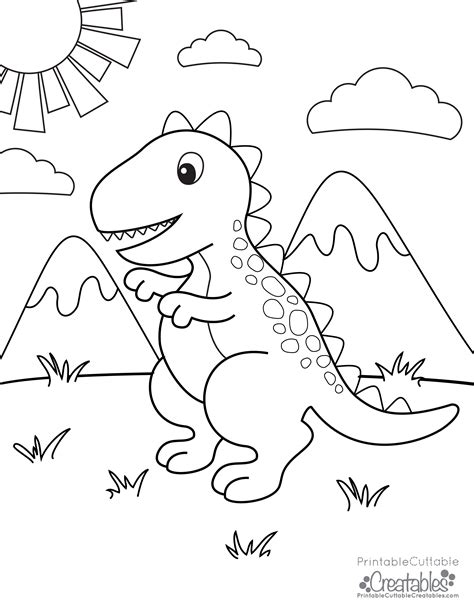 dinosaur coloring pages preschool spring