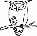 Owl Coloring Horned Pages Printable Cartoon Great Clipart Kids Clip Cliparts Burrowing Drawing Color Library Easy Clipartbest Print Gif Book sketch template