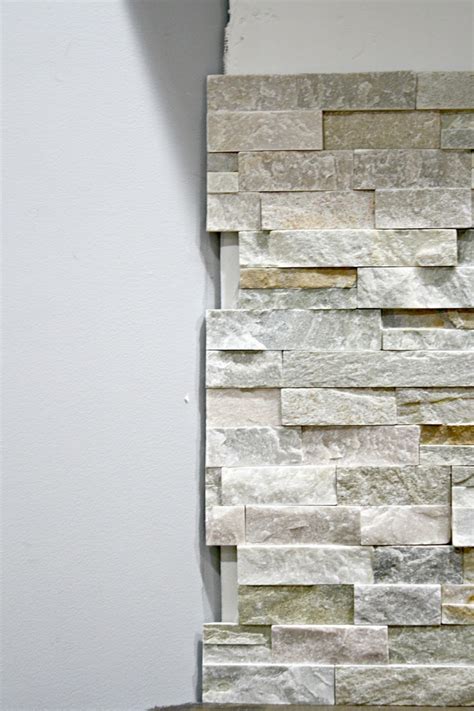 install stacked stone tile   fireplace thrifty decor chick