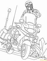 Police Motorcycle Pages Speed Officer Controlling Coloring Traffic Color Kids sketch template