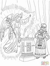 Coloring Zechariah Angel Pages John Visits Bible Jesus Baptist Kids Story Elizabeth Colouring Book Clipart Crafts Printable Christmas Supercoloring Craft sketch template