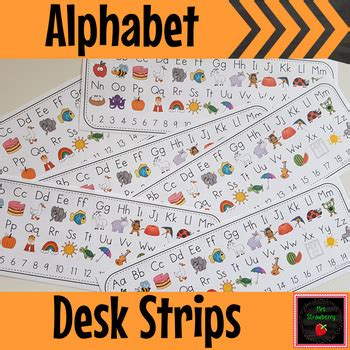 alphabet desk strips alphabet letter matching alphabet
