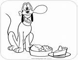 Pluto Coloring Pages Thanksgiving Disneyclips Dinner Funstuff sketch template
