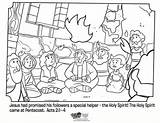 Pentecost Acts Believers Whatsinthebible Jerusalem Lesson Preschool Sacramentos sketch template
