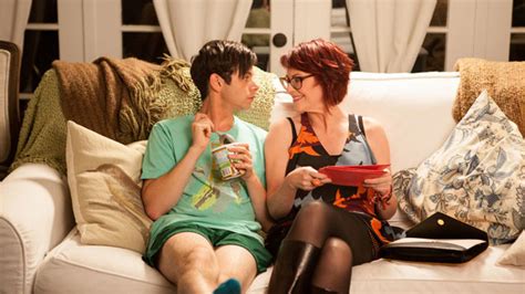 exclusive megan mullally and paul iacono have mother son