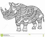 Rinoceronte Rhino Adulti Vettore Degli Libro Rhinoceros Vecteur Adultes Papiers Peints Doodle Serpent Rhinocéros Myloview Amzn sketch template