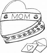Coloring Pages Chocolates Mom Mothers Mother Clipartbest Places Find sketch template