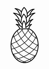 Pineapple Coloring Drawing Template Clipart Pages Color Kids Pernambuco Pale Colouring Printable Print Pattern Outline Templates Fruit Fruits Guava Buah sketch template