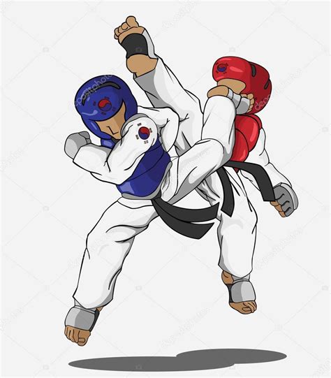 taekwondo martial art — stock vector © theyui 45685895