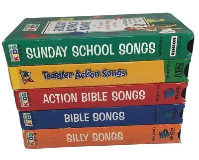 cedarmont kids vhs lot sunday school toddler silly bible action songs   picclick