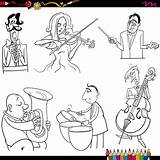 Premium Malvorlagen Musiker Coloring Vektoren sketch template