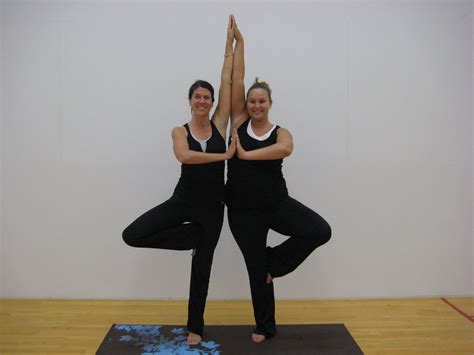 tree pose   arms partner yoga yoga poses   easy yoga poses