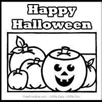 happy halloween black  white  printable coloring sheets