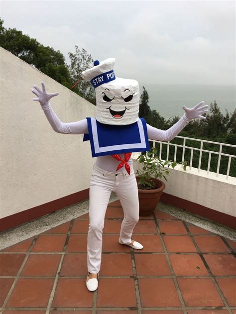 Diy Ghostbusters And Stay Puft Marshmallow Man Costume Ms