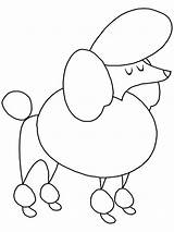 Poodle Coloring Pages Easy sketch template