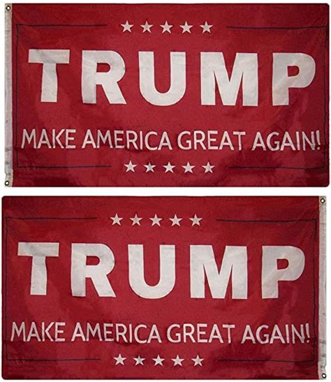 3x5 donald trump make america great again red double sided