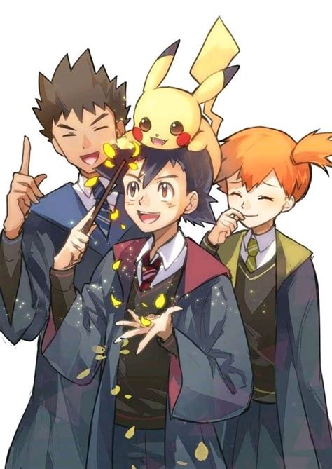 misty ash pikachu n brock poke ball in 2020 cute pokemon wallpaper
