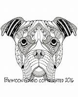 Dog Coloring Boxer Pages sketch template