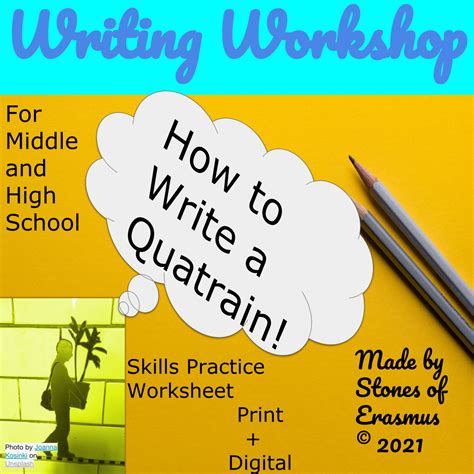 write  quatrain writing workshop     teachers