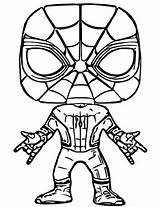 Funko Pop Marvel Man Spider Coloring Pages sketch template