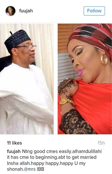 ummi zeezee  ibrahim babangida trailed  marriage rumour celebrities nigeria