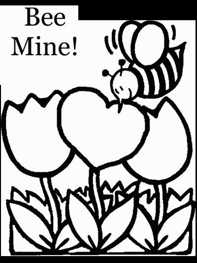 valentines day bee coloring valentine coloring valentines day