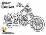 Harley Davidson Coloring Pages Sheets Kids Motorcycle Book Glide Gif Color Colouring Motocycle Wide Print sketch template
