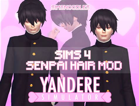 sims  mod yandere simulator senpai taro yamada hair mod