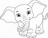 Olifant Kleurplaat Elefante Kleurplaten Kinderen Schattige Elefantes sketch template