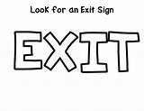 Exit Coloring Emergency Template Pages sketch template