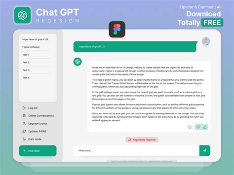 chat gpt redesign ui uplabs